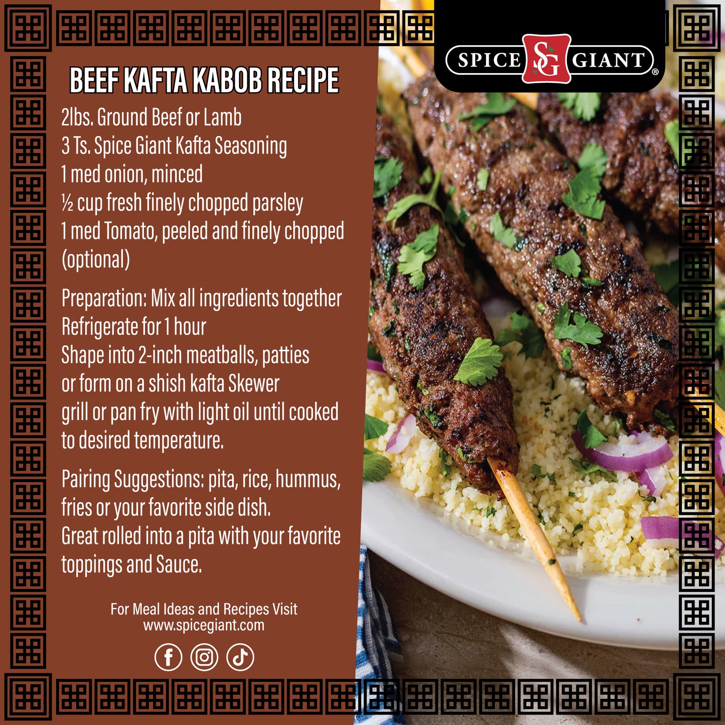 Beef Kafta Kabob Seasoning